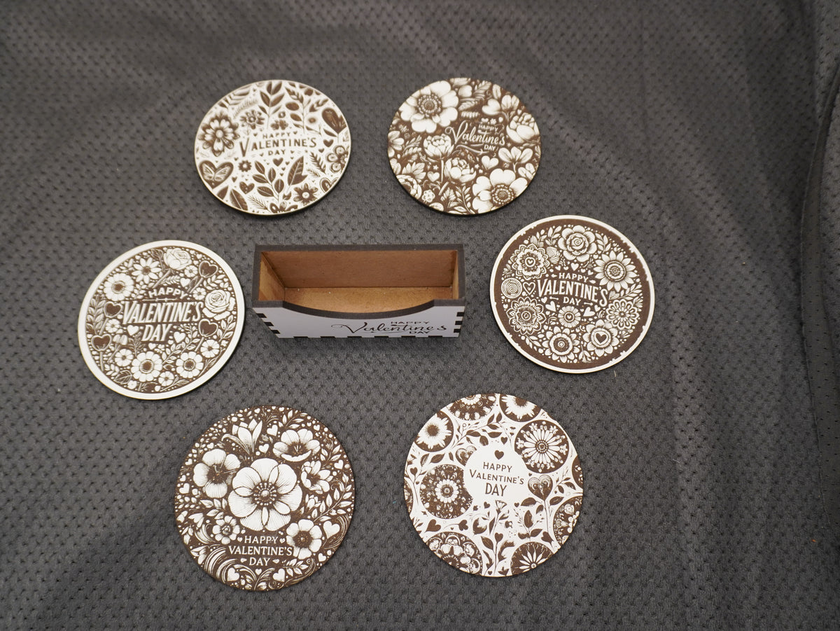 ❤️ Valentine’s Coaster Set – 6 Piece Set