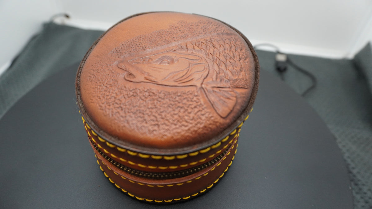 🎣 Handcrafted Leather Fly Fishing Reel